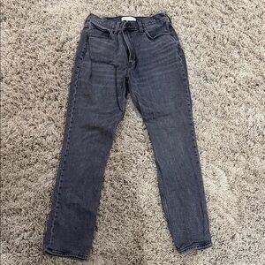 Abercrombie & Fitch Dark Gray Women's Straight Leg Jeans